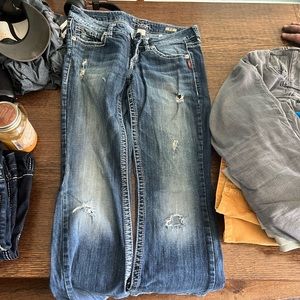 Silver boot cut jeans